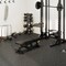 Black Rubber PE Foam Interlocking Exercise Floor Tiles Gym Mat Set with Borders 0.79 Inch Thick